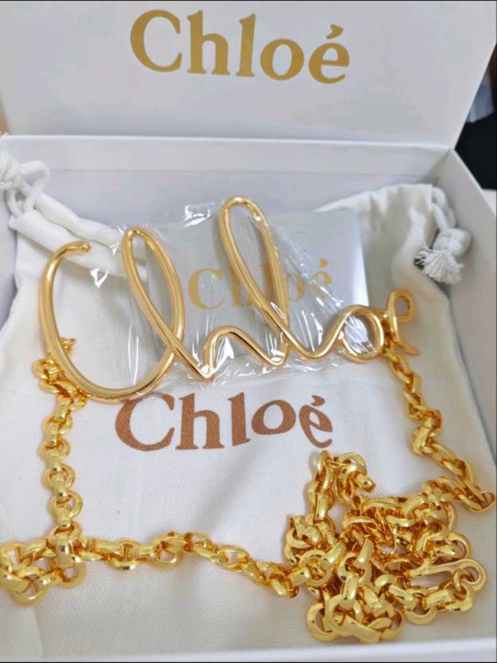 Chloe Gold-tone Script Belt - Picture 2 of 2